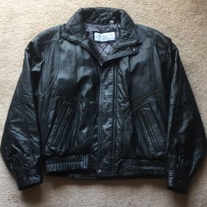 Black leather jacket
